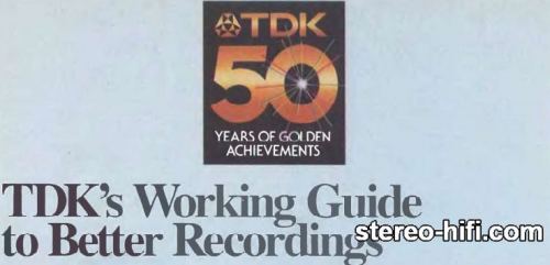Więcej informacji o „TDK Working Guide for Better Recordings”