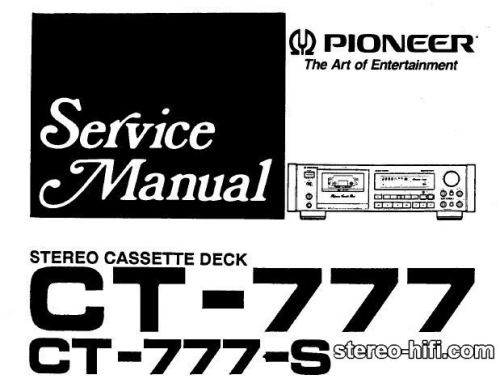 Więcej informacji o „Pioneer CT-777, CT-777S”