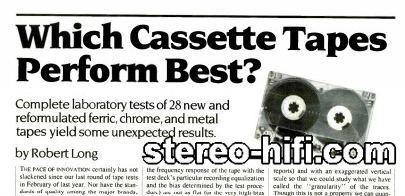 Więcej informacji o „HighFidelity 1983.08 - Which Cassette Tapes Perform Best”