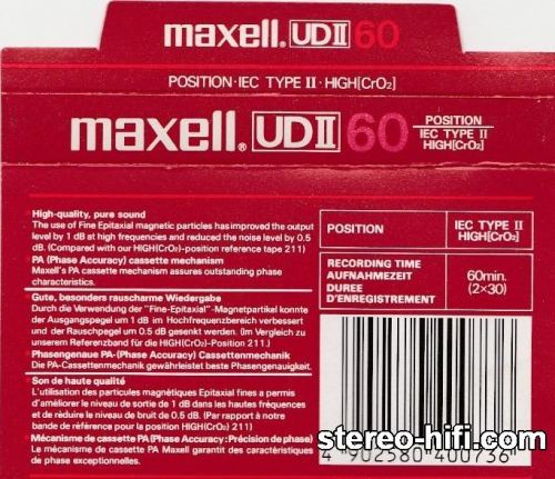 Więcej informacji o „Maxell UD II C60”