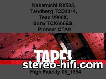 Więcej informacji o „Nakamichi RX505, Tandberg TCD3014, Teac V900X, Sony TCK666ES, Pioneer CTA9”