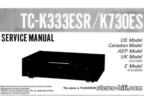 Więcej informacji o „Sony TC-K730ES, TC-K333ESR”