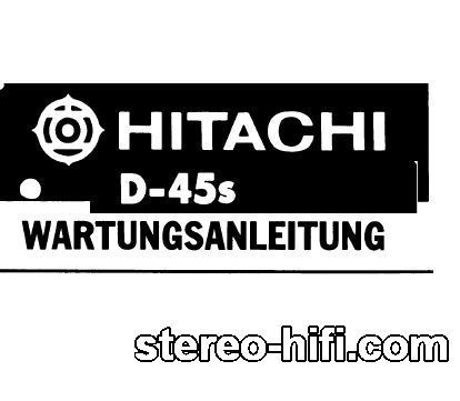 Więcej informacji o „Hitachi D-45s”
