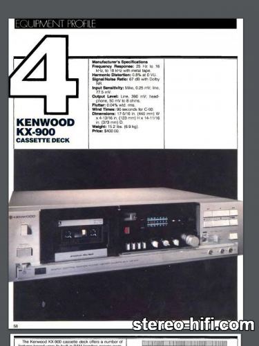 Więcej informacji o „Kenwood KX-900 test Audio(usa) 6-1982”