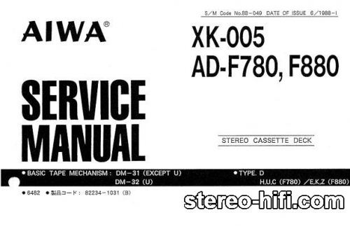 Więcej informacji o „Aiwa AD-F780, AD-F880, XK-005”