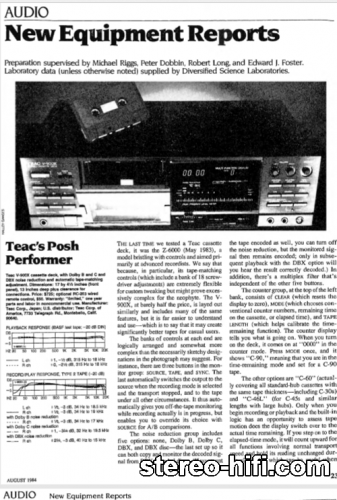 Więcej informacji o „Teac V-900X test Audio(usa) 8-1984”