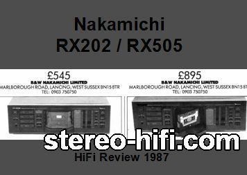 Mai multe informații despre "Nakamichi RX-202, RX-505"