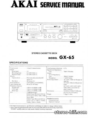 Więcej informacji o „Akai GX-65, GX-65 mk2”