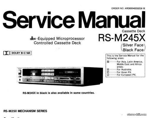 Więcej informacji o „Technics RS-M245X”
