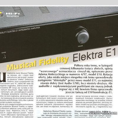 Więcej informacji o „Musical Fidelity Elektra E1”