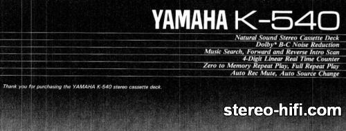 Więcej informacji o „Yamaha K-540”