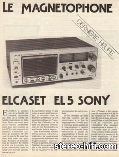 Więcej informacji o „Sony EL-5”