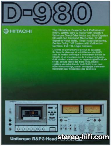Więcej informacji o „Hitachi D-980”