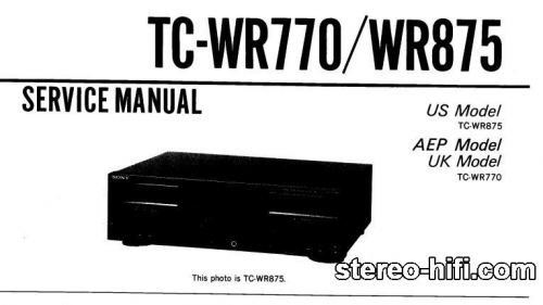 Więcej informacji o „Sony TC-WR770/TC-WR875”