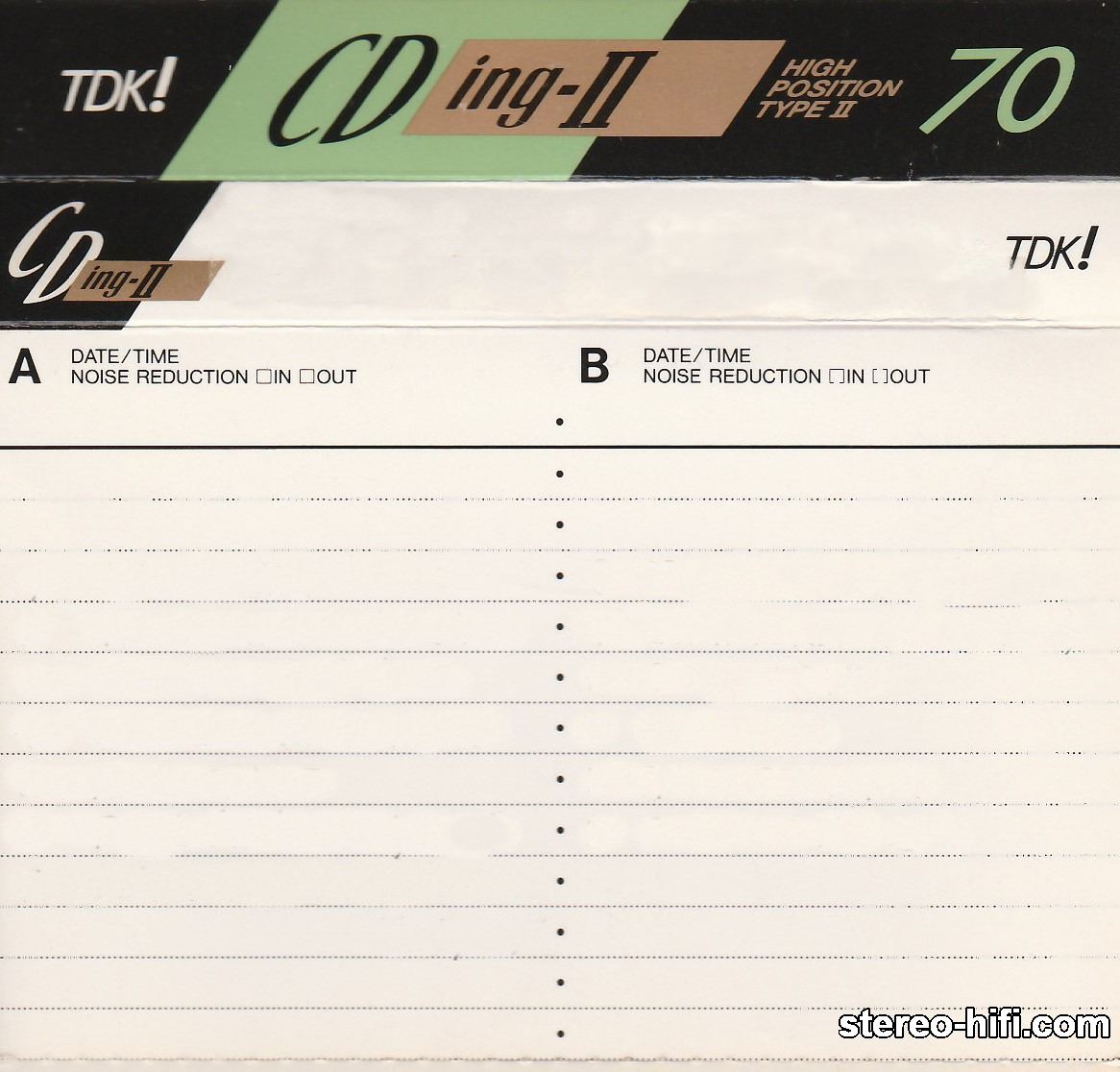 TDK CDing-II C64 - 1989r JP
