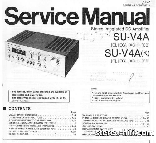 Więcej informacji o „Technics SU-V4A - service manual”