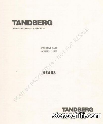 Mai multe informații despre "Tandberg - heads catalog 1979"