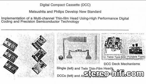 Mai multe informații despre "Digital Compact Cassette (DCC) - Matsushita and Philips Develop New Standard"