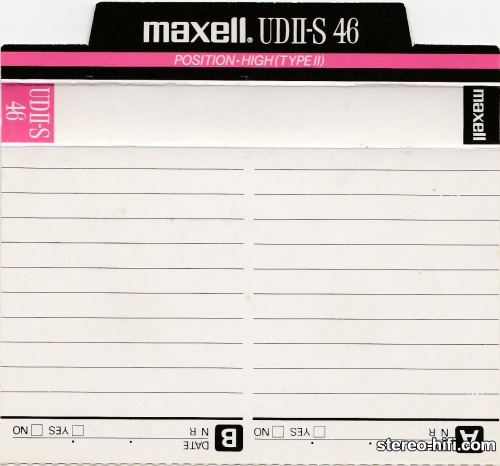 Więcej informacji o „Maxell UDII-S C46 - 1986”