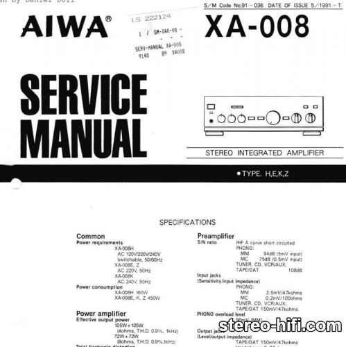 Więcej informacji o „Aiwa XA-008”