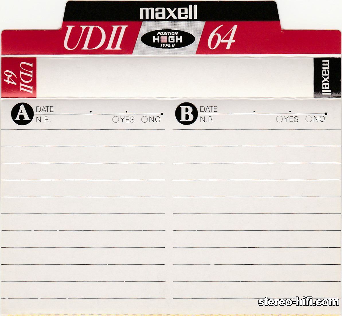 Maxell UDII C46 C54 C64 C74 - 1990