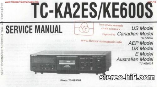 Więcej informacji o „Sony TC-K2ES, TC-KE600S”