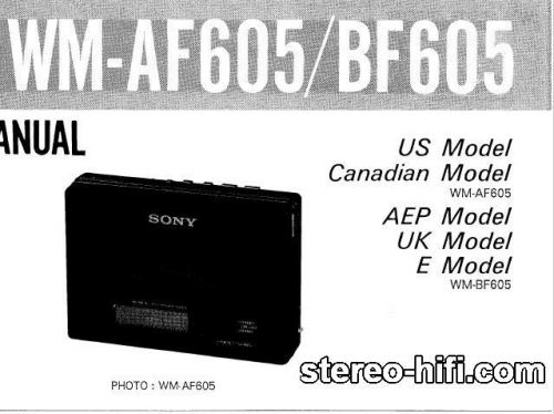 Więcej informacji o „Sony WM-AF605, WM-BF605”