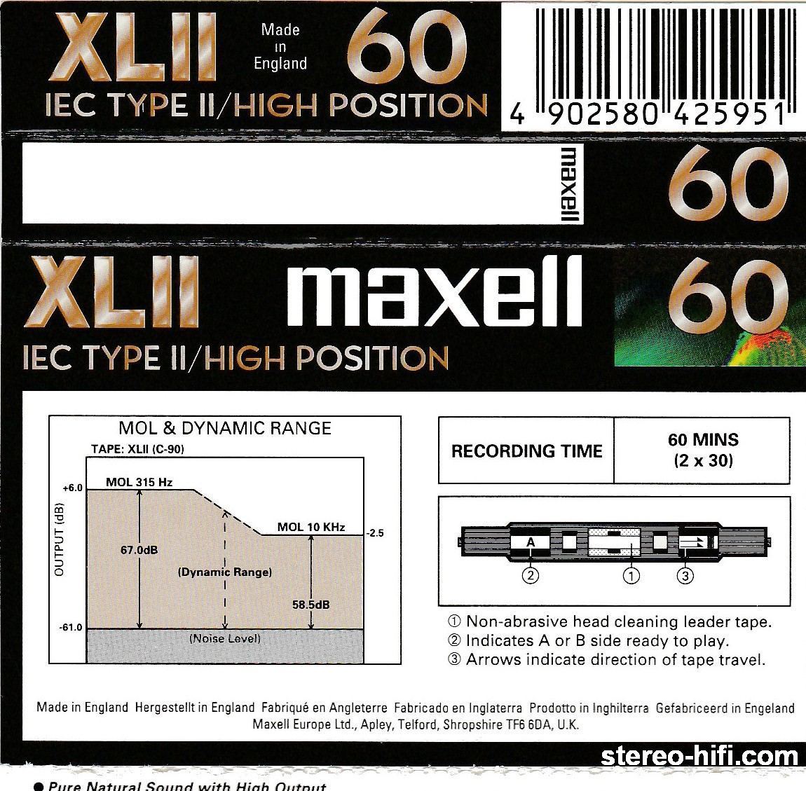 Maxell XLII C60 1996-2000 EU