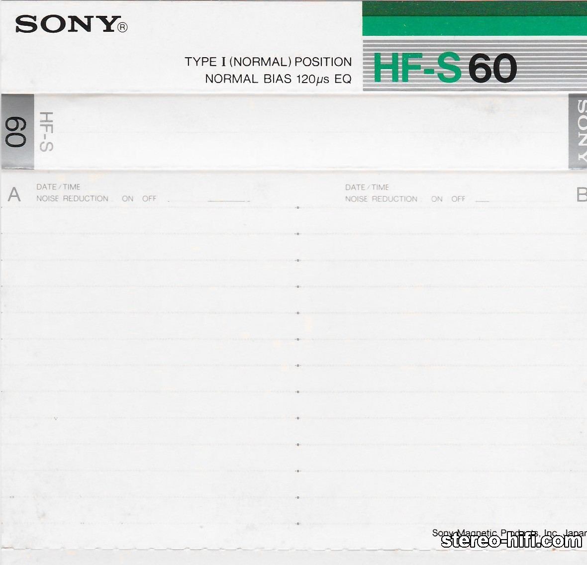 SONY HF-S C60 1986 JP
