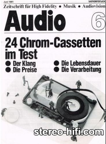 Więcej informacji o „AUDIO (DE) 1981-06 - 24 Chrom-cassetten Im Test”