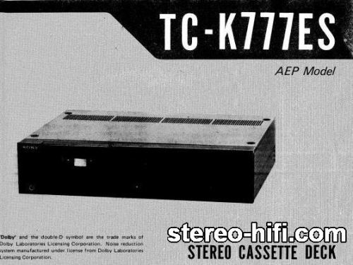 Więcej informacji o „Sony TC-K777ES”