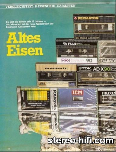 Więcej informacji o „AUDIO (DE) 1983-03 - Altes Eisen: 14 Eisenoxid-Cassetten (Jurgen Tries)”