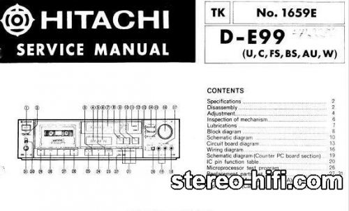 Więcej informacji o „Hitachi D-E99”