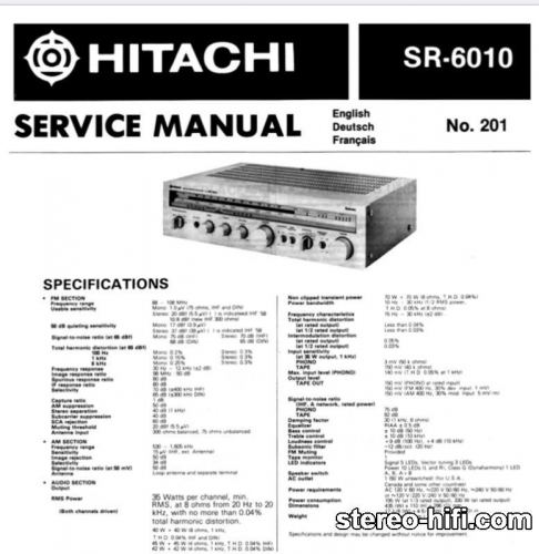Więcej informacji o „Hitachi   SR-6010”