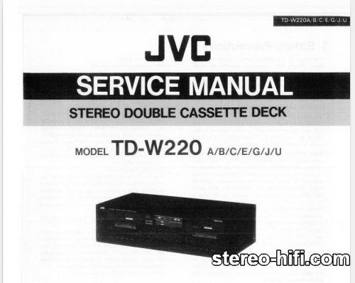 Więcej informacji o „JVC TD-W220”