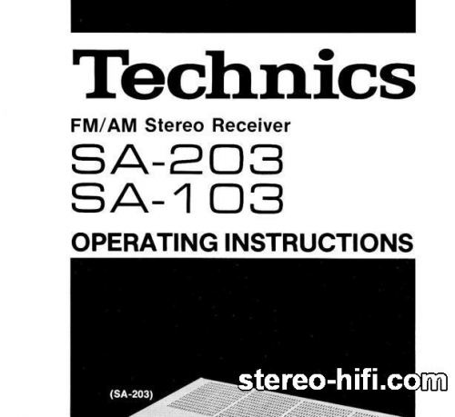 Więcej informacji o „Technics SA-103, SA-203”