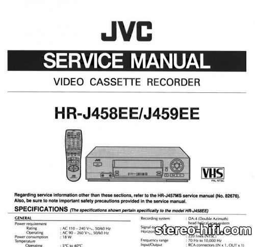 Więcej informacji o „JVC HR-J458”