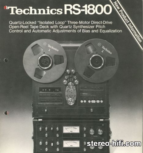 Mai multe informații despre "Technics RS-1800"