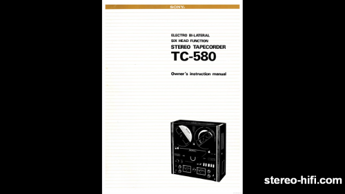 Więcej informacji o „Sony TC-580”