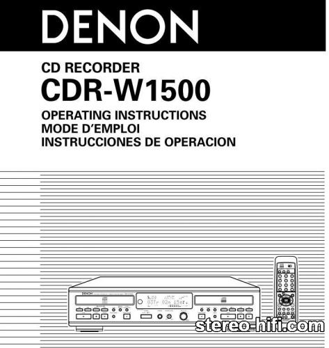 Więcej informacji o „Denon CDR-W1500”