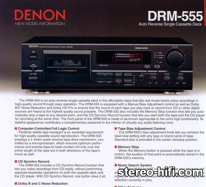 Więcej informacji o „Denon DRM-555”