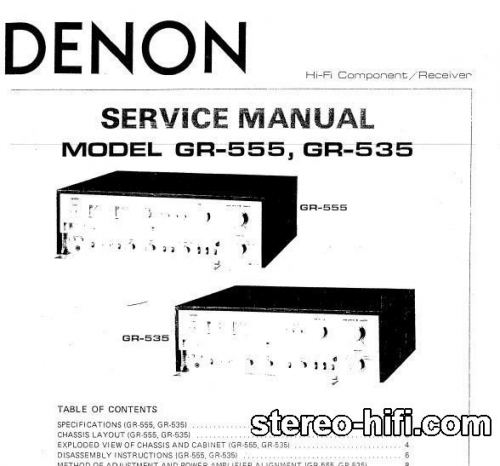 Więcej informacji o „Denon GR-535, GR-555”