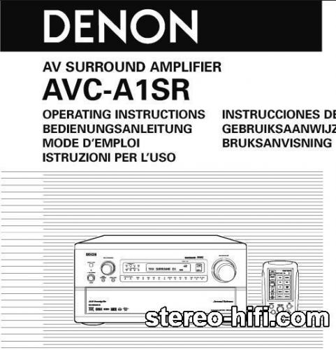 Więcej informacji o „Denon AVC-A1SR”