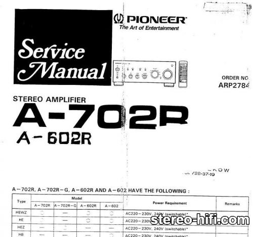 Więcej informacji o „Pioneer A-702R, A-602R”