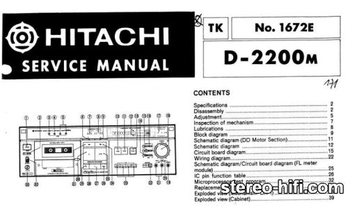Więcej informacji o „Hitachi D-2200M”