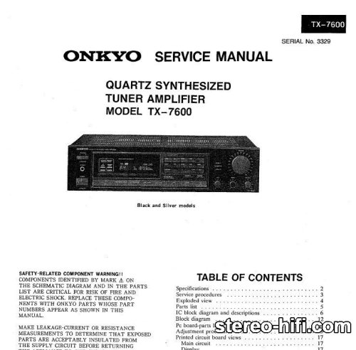 Więcej informacji o „Onkyo TX-7600 sm”