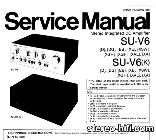 Więcej informacji o „Technics SU-V6”