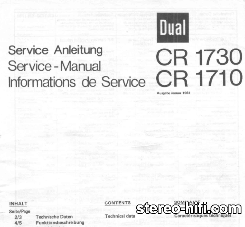 Więcej informacji o „Dual CR1730 CR1710”