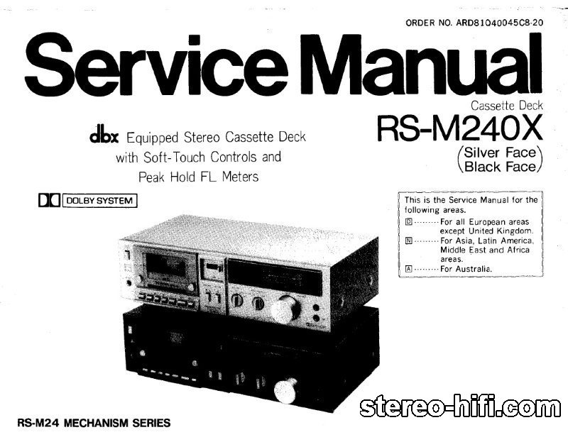 Więcej informacji o „TECHNICS RS-M240X”