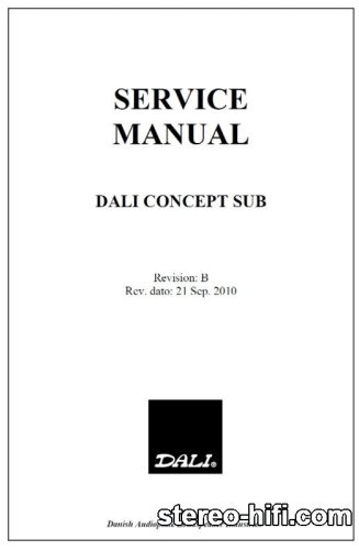 Więcej informacji o „DALI CONCEPT SUB (rev.b) - Service Manual”